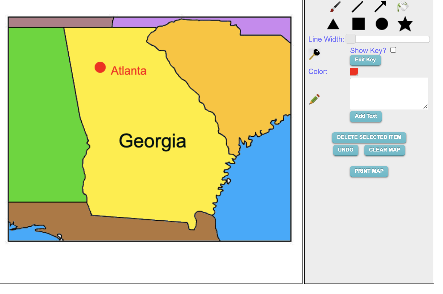 Make your Own Georgia Map Online